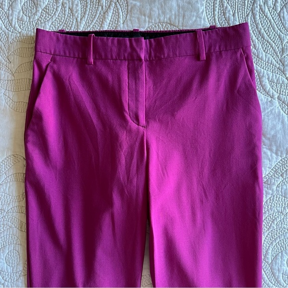 Theory - Treeca 2 Good Wool Crop Suit Pants - Fuschia - Picture 3 of 12